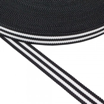 Strap Synthetic Belt Hard Multicolor with Stripes 30 mm Thickness 2.5 mm