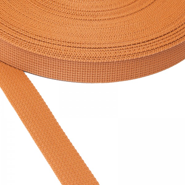Stiff belt, narrow fabric, webbing tape in 25mm width and Tile Color