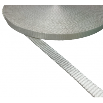 Polyester flexible safety belt, strap,webbing tape in 15mm width and White Color