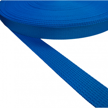 Stiff belt, narrow fabric, webbing tape in 25mm width and Blue Color