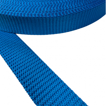 Synthetic  narrow fabric, webbing tape in 30mm width and Royal Blue Color