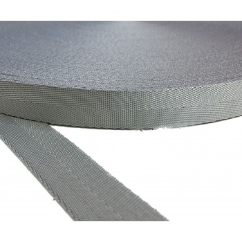 Synthetic narrow fabric, webbing tape in 25mm width and Grey Color