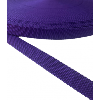 Synthetic narrow fabric, webbing tape, trimming 20mm width and Purple Color