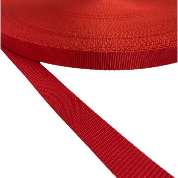 Synthetic tube type strap, webbing tape in 30mm width and Red Color