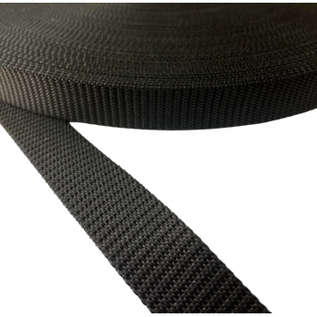 belt, narrow fabric, webbing tape in 30mm width and Black Color 