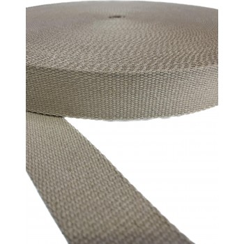 Cotton belt, narrow fabric, webbing tape in 40mm width and Beige Color 
