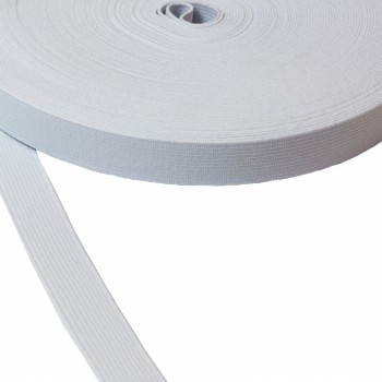 Elastic tape 20mm width in white color