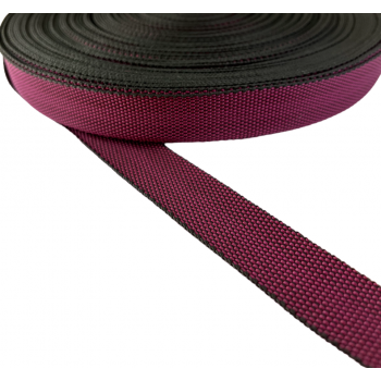 Trimming, webbing tape synthetic 22mm width in crimson color
