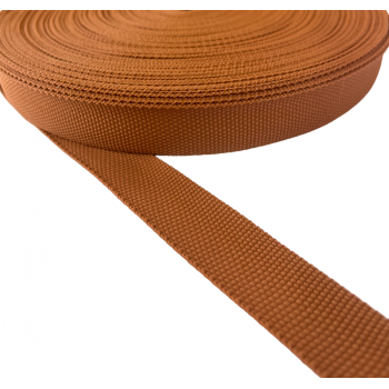 Trimming, webbing tape synthetic 22mm width in tan color
