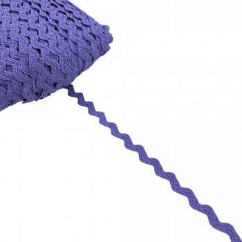Decorative Narrow Fabric Trimming Zig Zag Synthetic Color Purple Width 5 mm