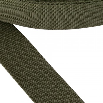 Synthetic narrow fabric, webbing tape, trimming in 40mm width and Khaki  Color