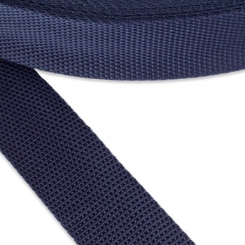 Synthetic  narrow fabric, webbing tape, trimming 40mm width and Dark Blue Color