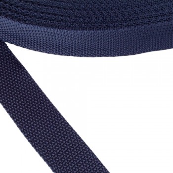 Synthetic narrow fabric, webbing tape, trimming 30mm width and Dark Blue Color