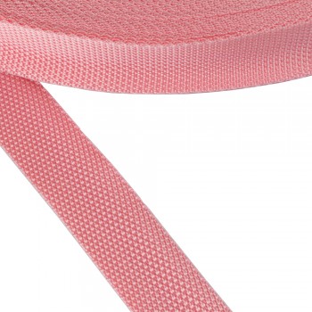 Synthetic  narrow fabric, webbing tape, trimming in 30mm width and Pink Color