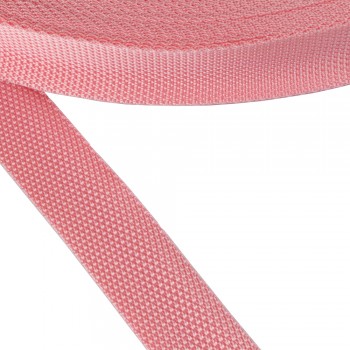 Synthetic  narrow fabric, webbing tape, trimming Strap Synthetic Soft Pink Color 30 mm Thickness 1 mm