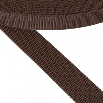 Synthetic  belt, narrow fabric, webbing tape in 30mm width and Brown Color