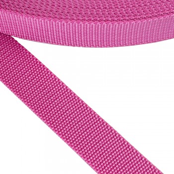 Synthetic belt, narrow fabric, webbing tape in 30mm width and Magenta Color