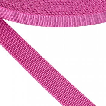 Synthetic  belt, narrow fabric, webbing tape in 25mm width and Magenta Color