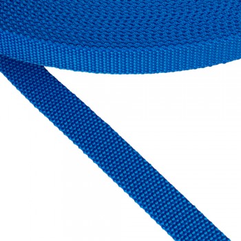 Synthetic narrow fabric, webbing tape, trimming 20mm width and Royal Blue Color