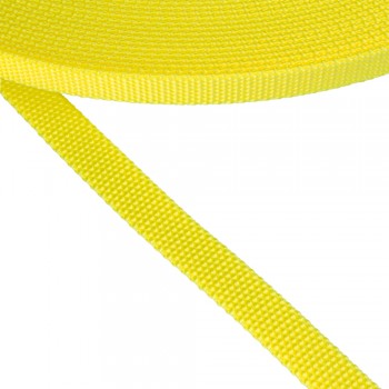 Synthetic  webbing tape, trimming in 15mm width and Fluorescent Yellow Color Fluo
