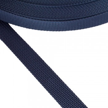 Stiff belt, narrow fabric, webbing tape in 20mm width and Dark Blue Color