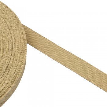 Trimming, webbing tape synthetic 22mm width in beige color