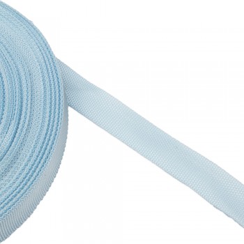 Trimming, webbing tape synthetic 22mm width in Sea color