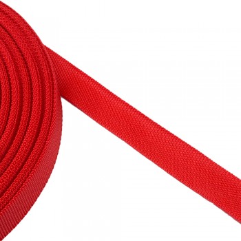  Trimming, webbing tape synthetic 22mm width in red color