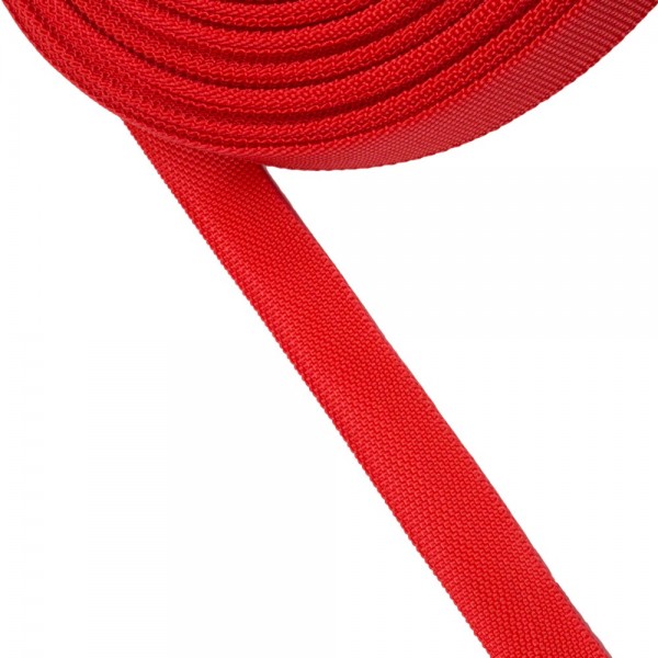  Trimming, webbing tape synthetic 22mm width in red color