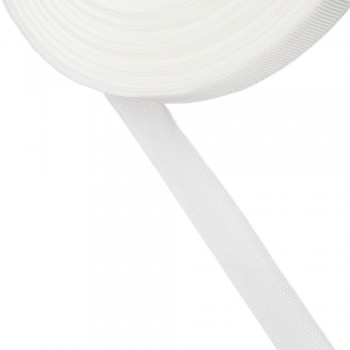 Trimming, webbing tape Synthetic Soft white 22 mm Thickness 0.7 mm