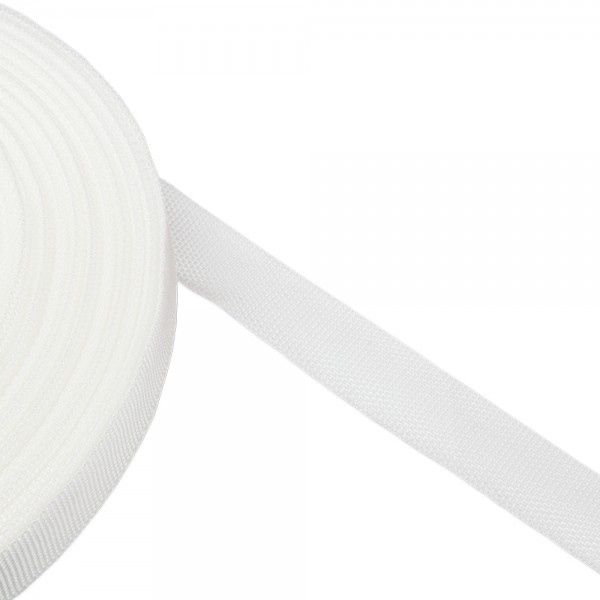 Trimming, webbing tape synthetic 22mm width in white color