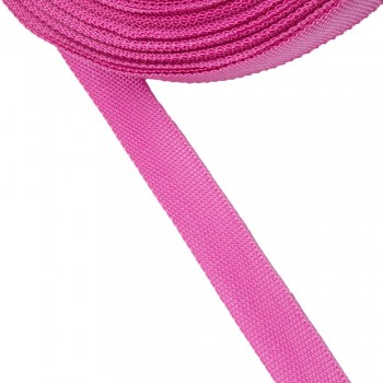 Trimming, webbing tape Synthetic Soft Fuchsia 22mm Thickness 0.7 mm