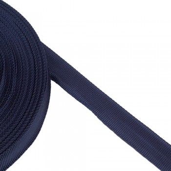 Trimming, webbing tape synthetic 25mm width in dark blue color