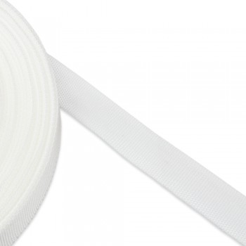 Trimming, webbing tape synthetic 25mm width in white color
