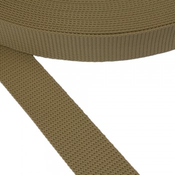 Synthetic belt, narrow fabric, webbing tape in 40mm width and Beige Color 