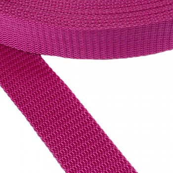 Synthetic belt, narrow fabric, webbing tape in 40mm width and Magenta Color 