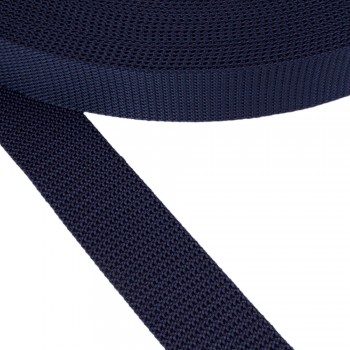 Synthetic belt, narrow fabric, webbing tape in 40mm width and Dark Blue Color 