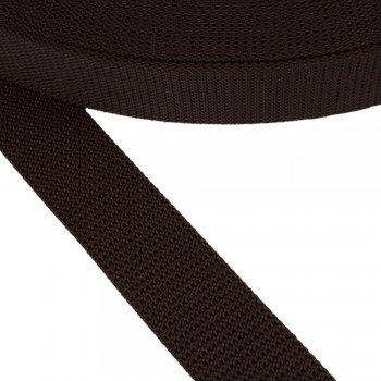 Synthetic belt, narrow fabric, webbing tape in 40mm width and Brown Color 