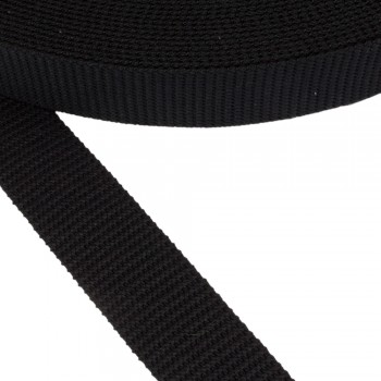 Cotton belt, narrow fabric, webbing tape in 40mm width and Black Color