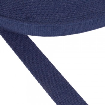 Cotton belt, narrow fabric, webbing tape in 30mm width and Blue Color 