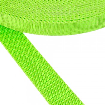Cotton belt, narrow fabric, webbing tape in 30mm width and Lime Green Color 
