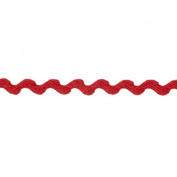 Rick Rack Synthetic in Red color