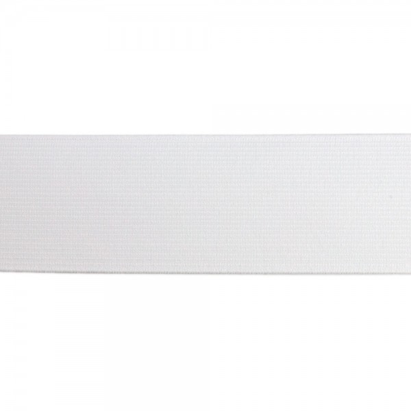 Elastic tape 50mm width in white color