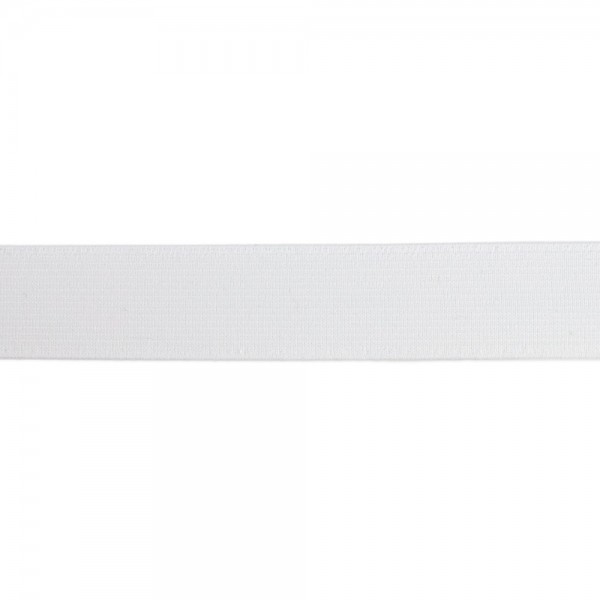 Elastic tape 30mm width in white color