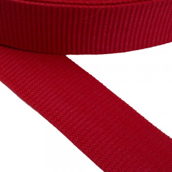 Cotton belt, narrow fabric, webbing tape in 55mm width and Red Color