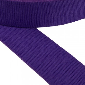 Cotton belt, narrow fabric, webbing tape in 55mm width and Purple Color 
