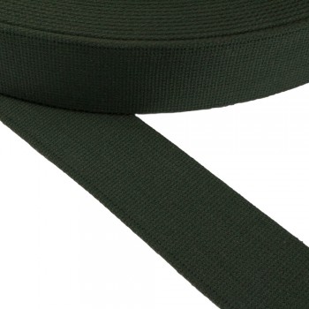 Cotton stif belt, narrow fabric, webbing tape in 50mm width and Khaki Color