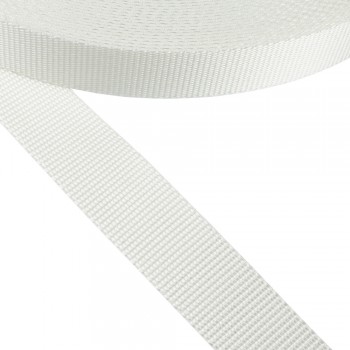 Synthetic Polyester Belt in White Color Width 25mm