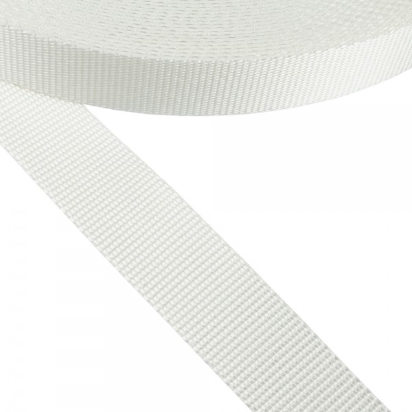 Synthetic Polyester Belt in White Color Width 25mm
