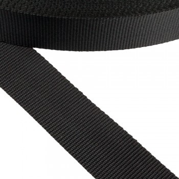 Strap Soft Synthetic Color Black Width 40 mm Thickness 1.5 mm